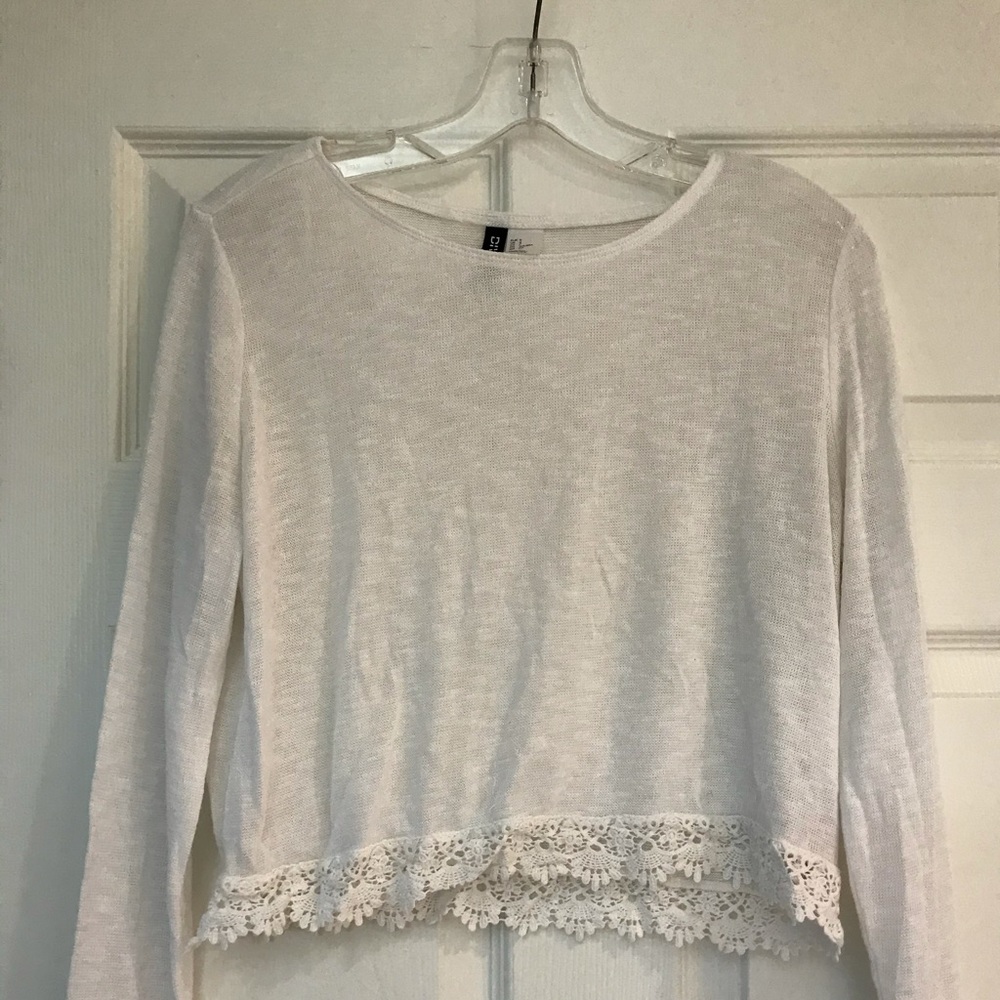 H&M sheer long sleeved top